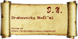 Drahovszky Noémi névjegykártya