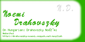 noemi drahovszky business card